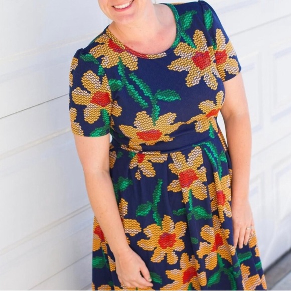 LuLaRoe Amelia Sunflower Dress - Picture 2 of 7